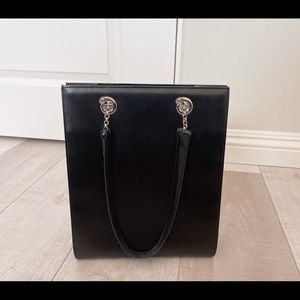Authentic Cartier Black Leather Panther Tote